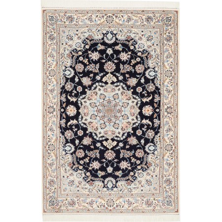 Tappeto Nain 6La Persia bianco azzurro 118x175