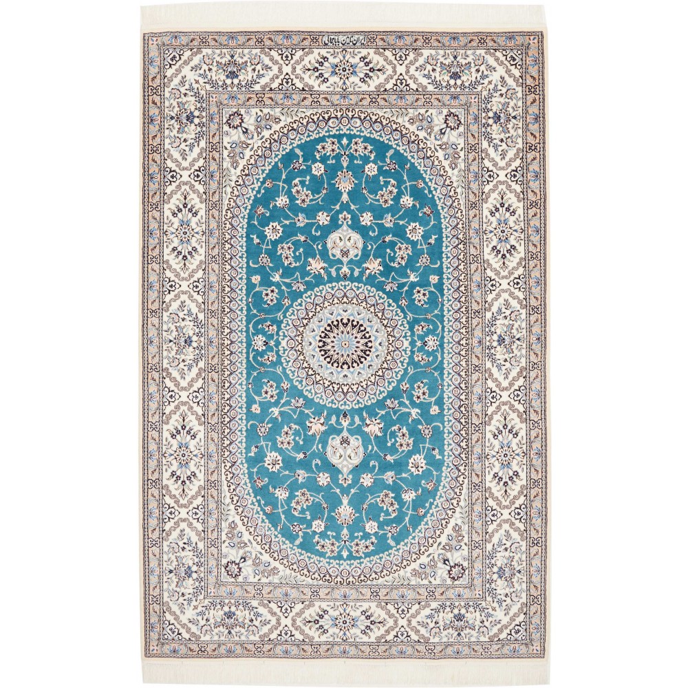 Tappeto Nain 6La Persia grigio blu 128x200 Tappeto Nain 6La Persia grigio blu 128x200