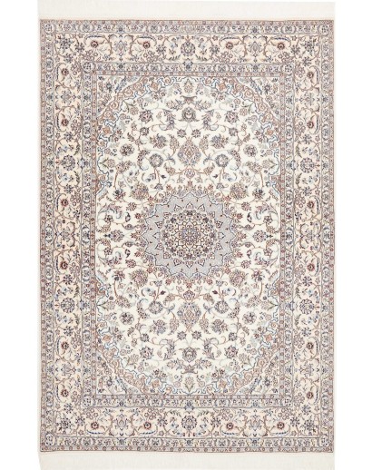 Tappeto Nain 6La Persia bianco azzurro 125x184