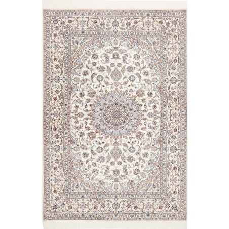 Tappeto Nain 6La Persia bianco azzurro 125x184