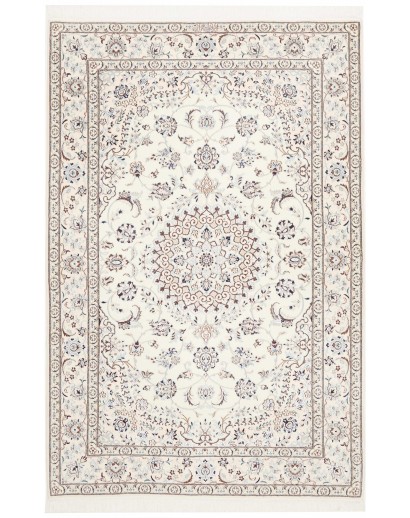 Tappeto Nain 6La Persia bianco azzurro 123x188