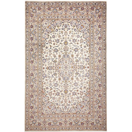 Tappeto Kashan Persia bianco marrone 204x322