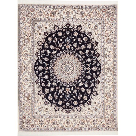 Tappeto Nain 6La Persia bianco azzurro 160x202