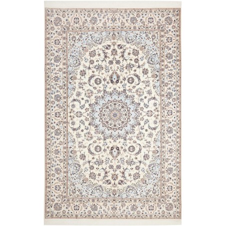 Tappeto Nain 6La Persia bianco grigio 163x253