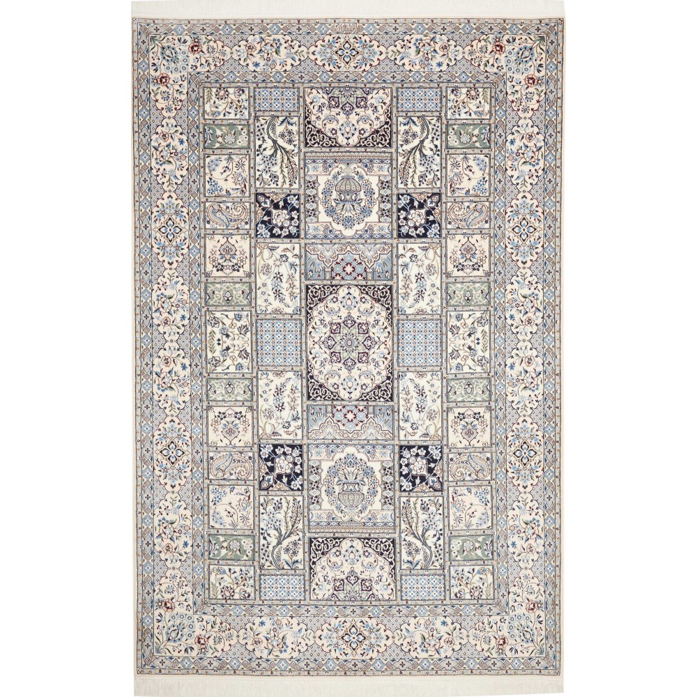 Tappeto Nain 6La Persia bianco grigio 163x257 Tappeto Nain 6La Persia bianco grigio 163x257