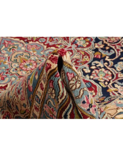 Tappeto Kerman Persia azzurro bianco 298x400