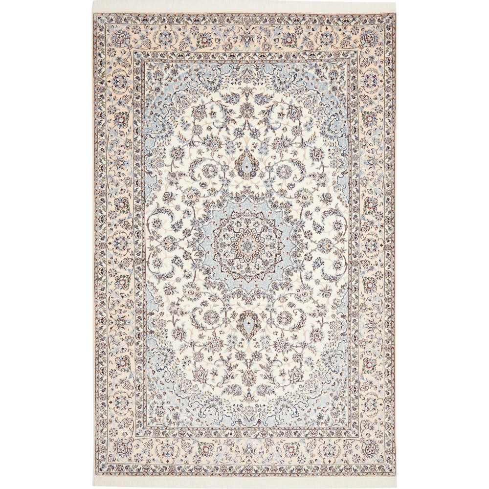 Tappeto Nain 6La Persia bianco grigio 160x246 Tappeto Nain 6La Persia bianco grigio 160x246