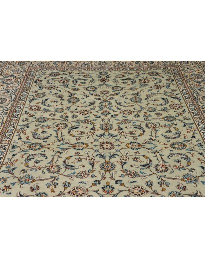 Tappeto Kashan Persia beige verde 243x350
