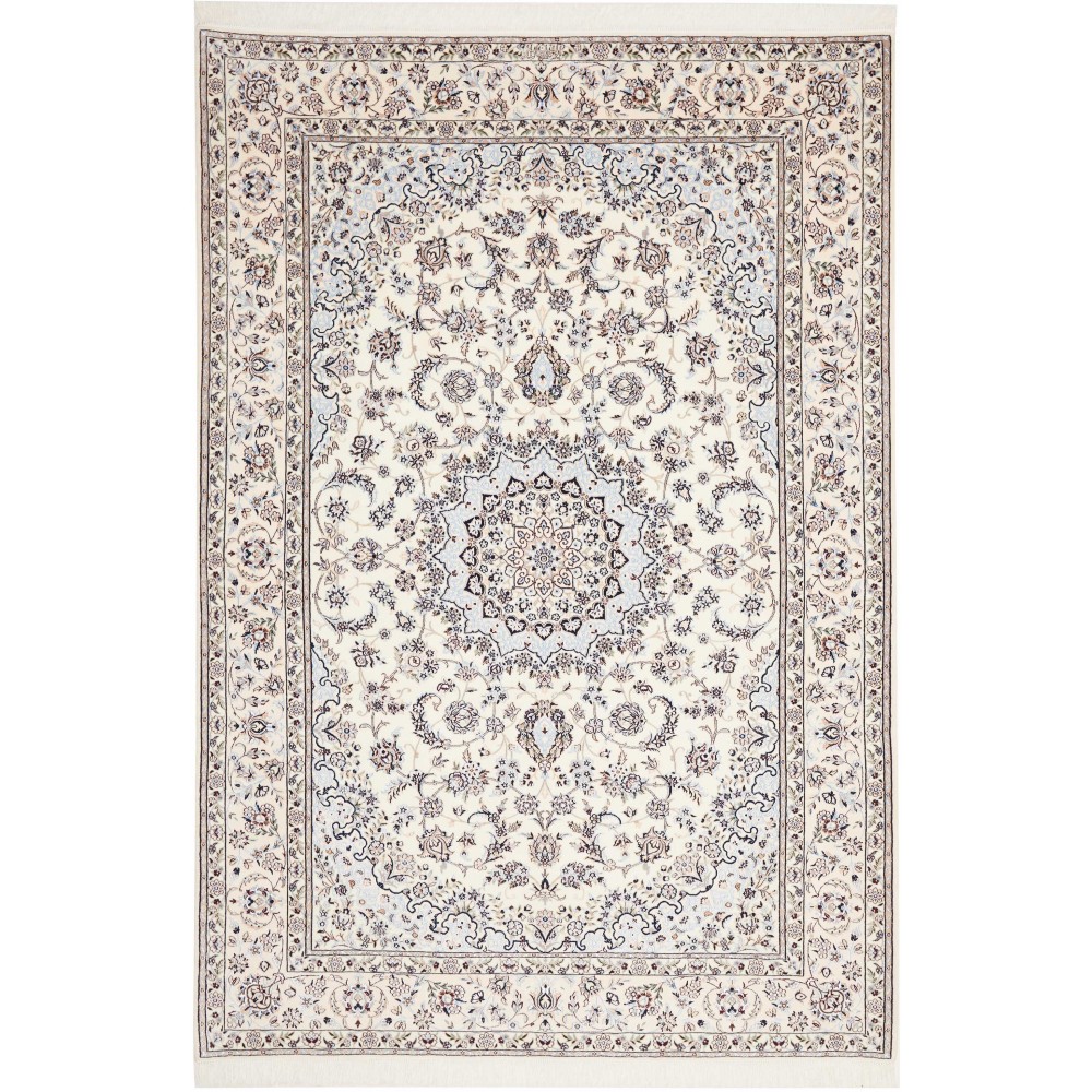 Tappeto Nain 6La Persia bianco grigio 160x231 Tappeto Nain 6La Persia bianco grigio 160x231