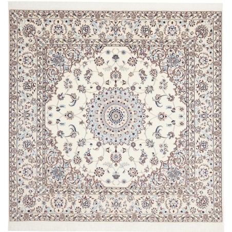 Tappeto Nain 6La Persia bianco grigio 164x163