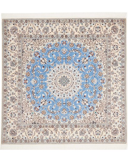 Tappeto Nain 6La Persia bianco azzurro 151x154
