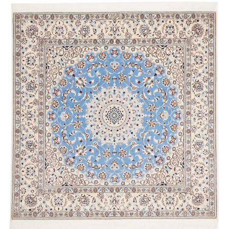 Tappeto Nain 6La Persia bianco azzurro 151x154