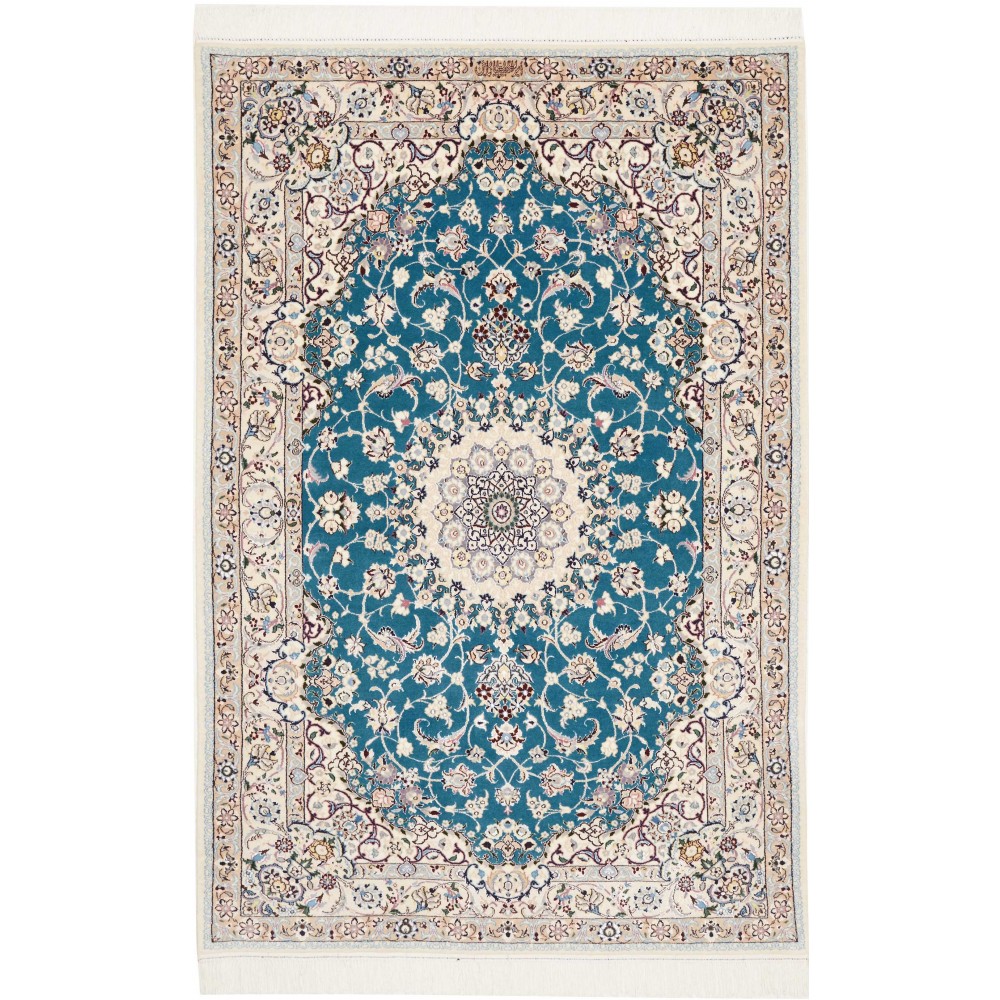 Tappeto Nain 6La Persia bianco grigio 116x180 Tappeto Nain 6La Persia bianco grigio 116x180