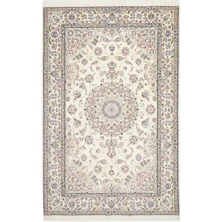 Tappeto Nain 6La Persia bianco grigio 134x207