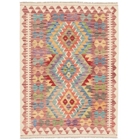 Tappeto Kilim Afghanistan marrone azzurro 105x144