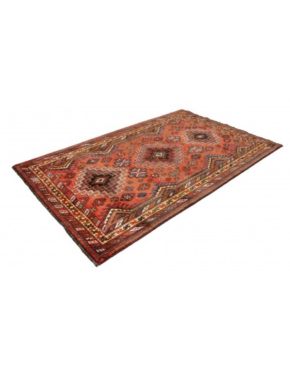 Tappeto Shiraz Persia verde rosso 160x250
