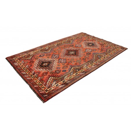 Tappeto Shiraz Persia verde rosso 160x250