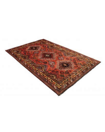 Tappeto Shiraz Persia verde rosso 160x250