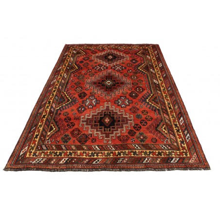 Tappeto Shiraz Persia verde rosso 160x250