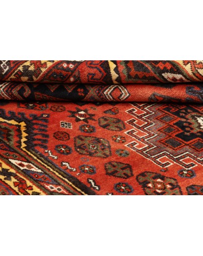 Tappeto Shiraz Persia verde rosso 160x250