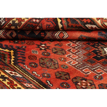 Tappeto Shiraz Persia verde rosso 160x250