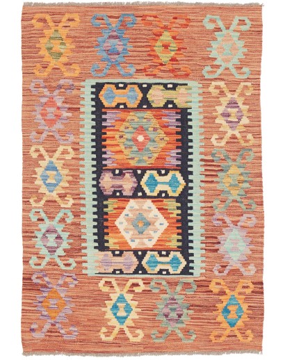 Tappeto Kilim Afghanistan marrone 100x144