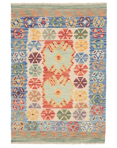 Tappeto Kilim Afghanistan marrone beige 103x152