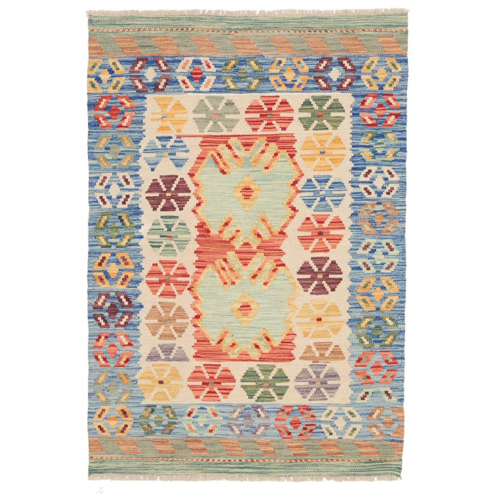 Tappeto Kilim Afghanistan marrone beige 103x152 Tappeto Kilim Afghanistan marrone beige 103x152