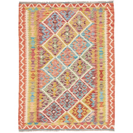 Tappeto Kilim Afghanistan marrone azzurro 102x140
