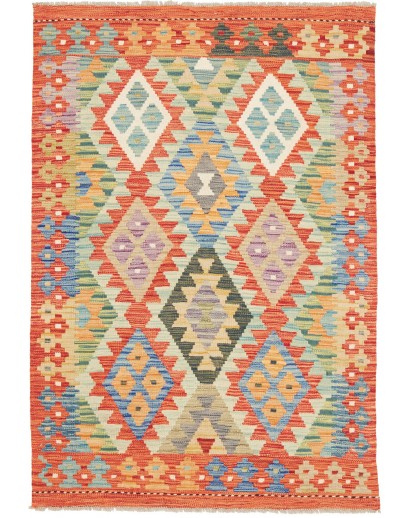 Tappeto Kilim Afghanistan marrone 104x151