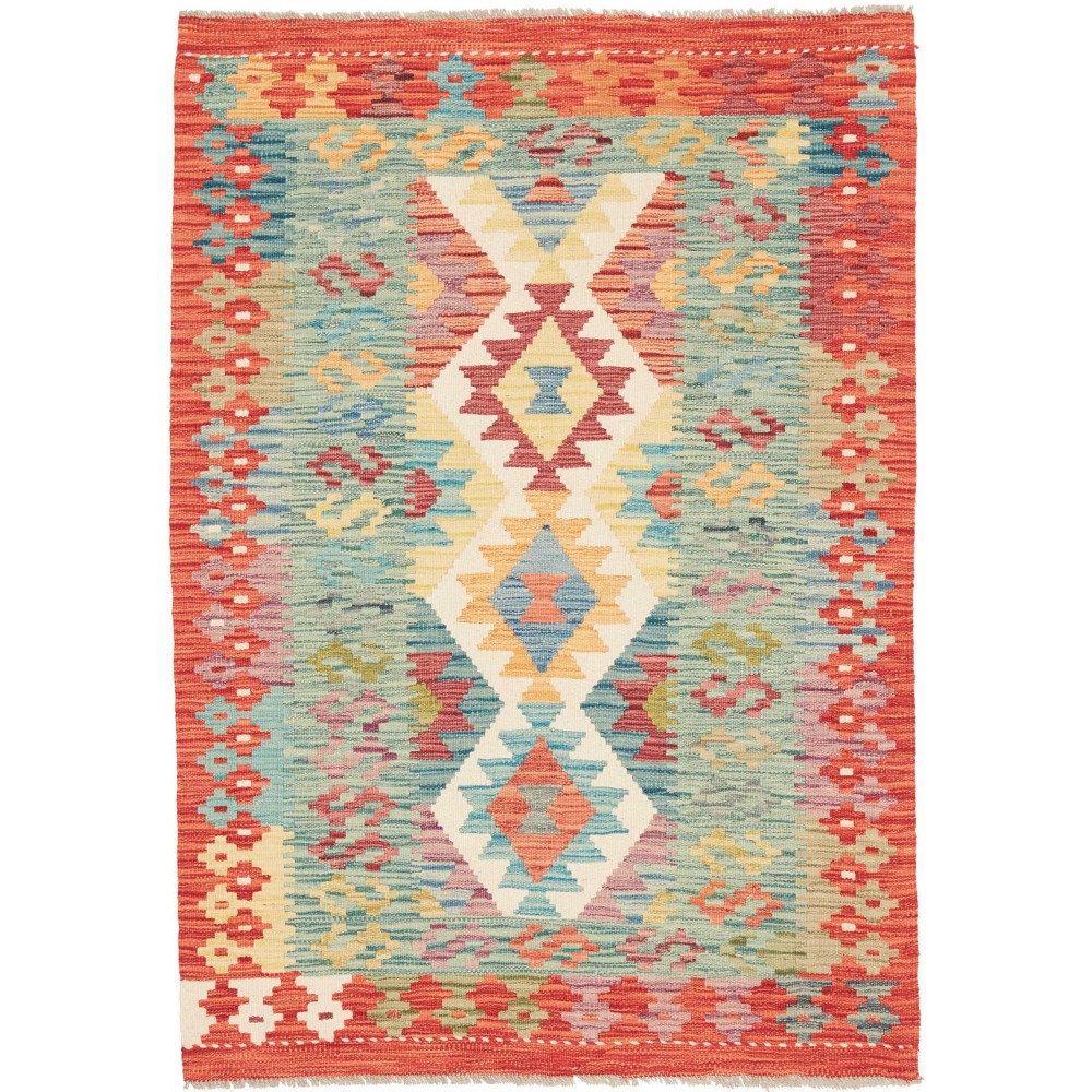 Tappeto Kilim Afghanistan marrone 101x144 Tappeto Kilim Afghanistan marrone 101x144