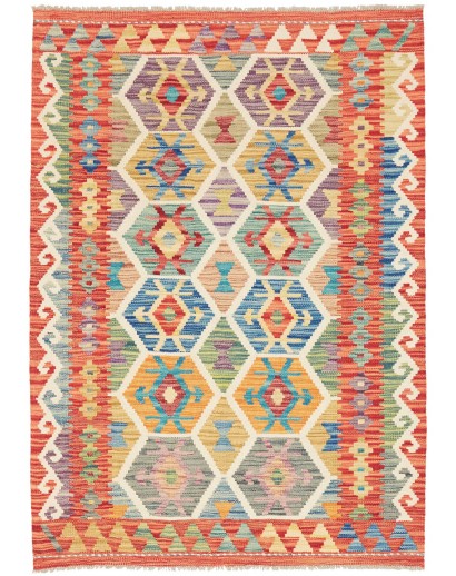 Tappeto Kilim Afghanistan marrone azzurro 103x145