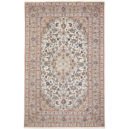 Tappeto Mashad Persia bianco azzurro 193x305