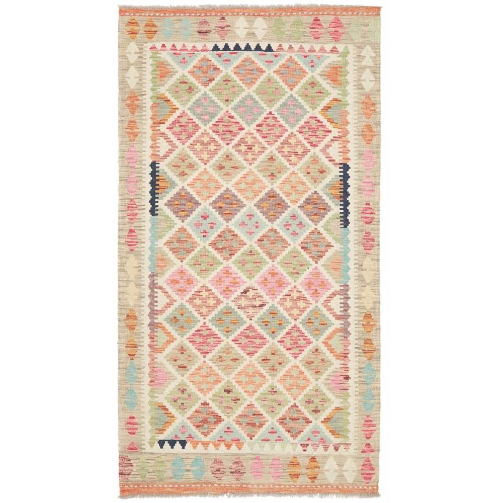Tappeto Kilim Afghanistan beige 105x196 Tappeto Kilim Afghanistan beige 105x196