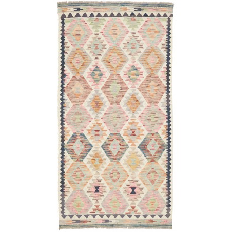 Tappeto Kilim Afghanistan beige giallo 103x200