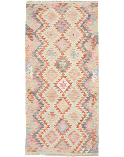 Tappeto Kilim Afghanistan beige giallo 97x207