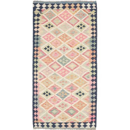 Tappeto Kilim Afghanistan giallo grigio 96x195