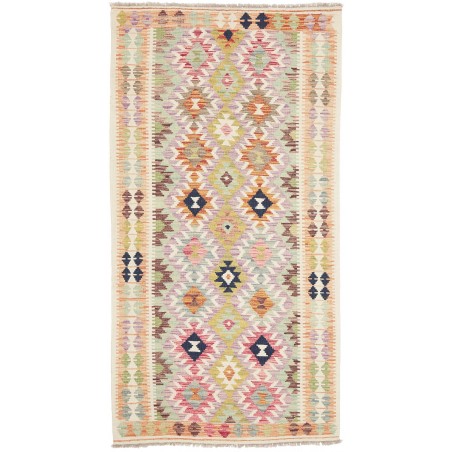 Tappeto Kilim Afghanistan giallo grigio 104x198