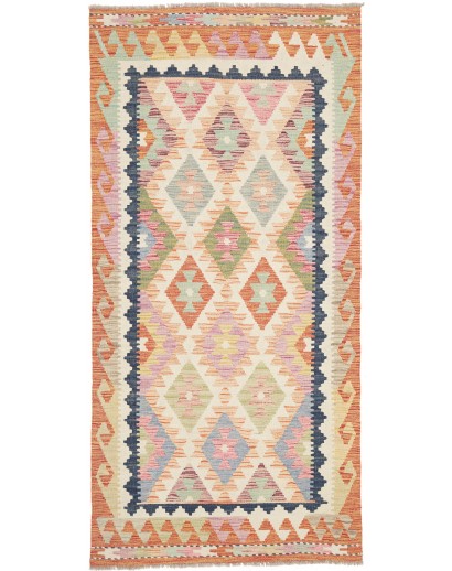 Tappeto Kilim Afghanistan beige marrone 97x206