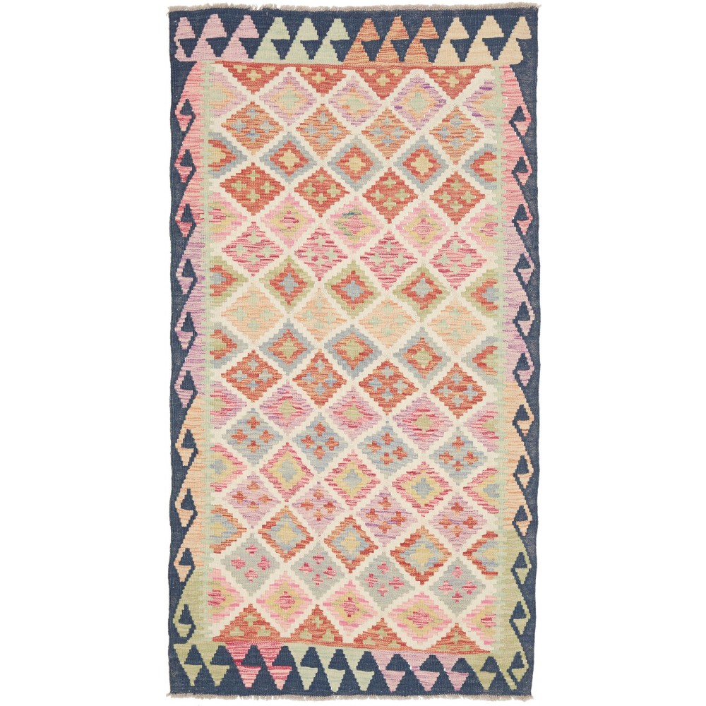 Tappeto Kilim Afghanistan beige giallo 104x197 Tappeto Kilim Afghanistan beige giallo 104x197