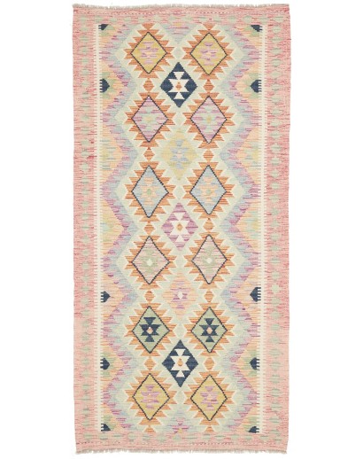 Tappeto Kilim Afghanistan beige giallo 101x211