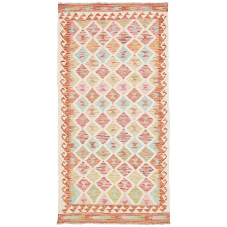 Tappeto Kilim Afghanistan giallo marrone 102x201
