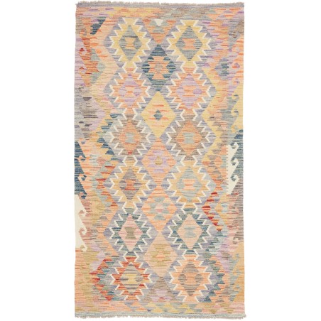 Tappeto Kilim Afghanistan marrone bianco 104x195
