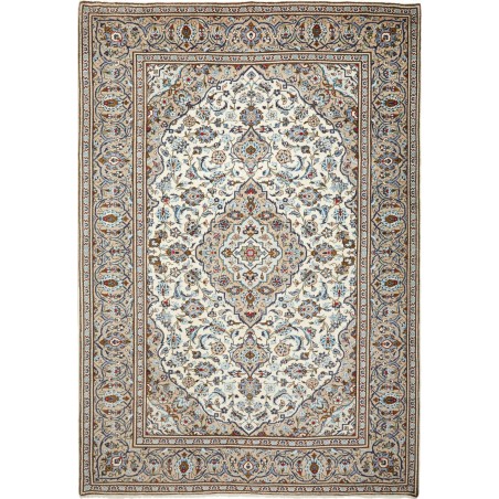 Tappeto Kashan Persia beige grigio 202x295