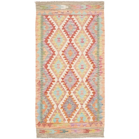 Tappeto Kilim Afghanistan beige arancione 100x196