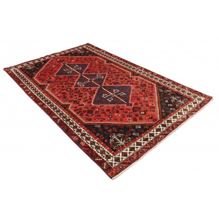 Tappeto Shiraz Persia grigio giallo 160x258