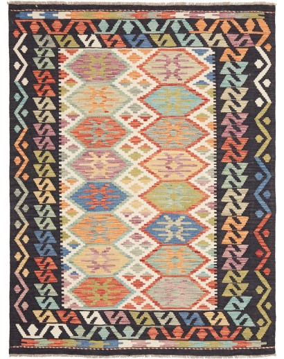 Tappeto Kilim Afghanistan marrone grigio 132x175
