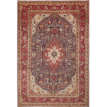 Tappeto Tabriz Persia marrone giallo 198x294