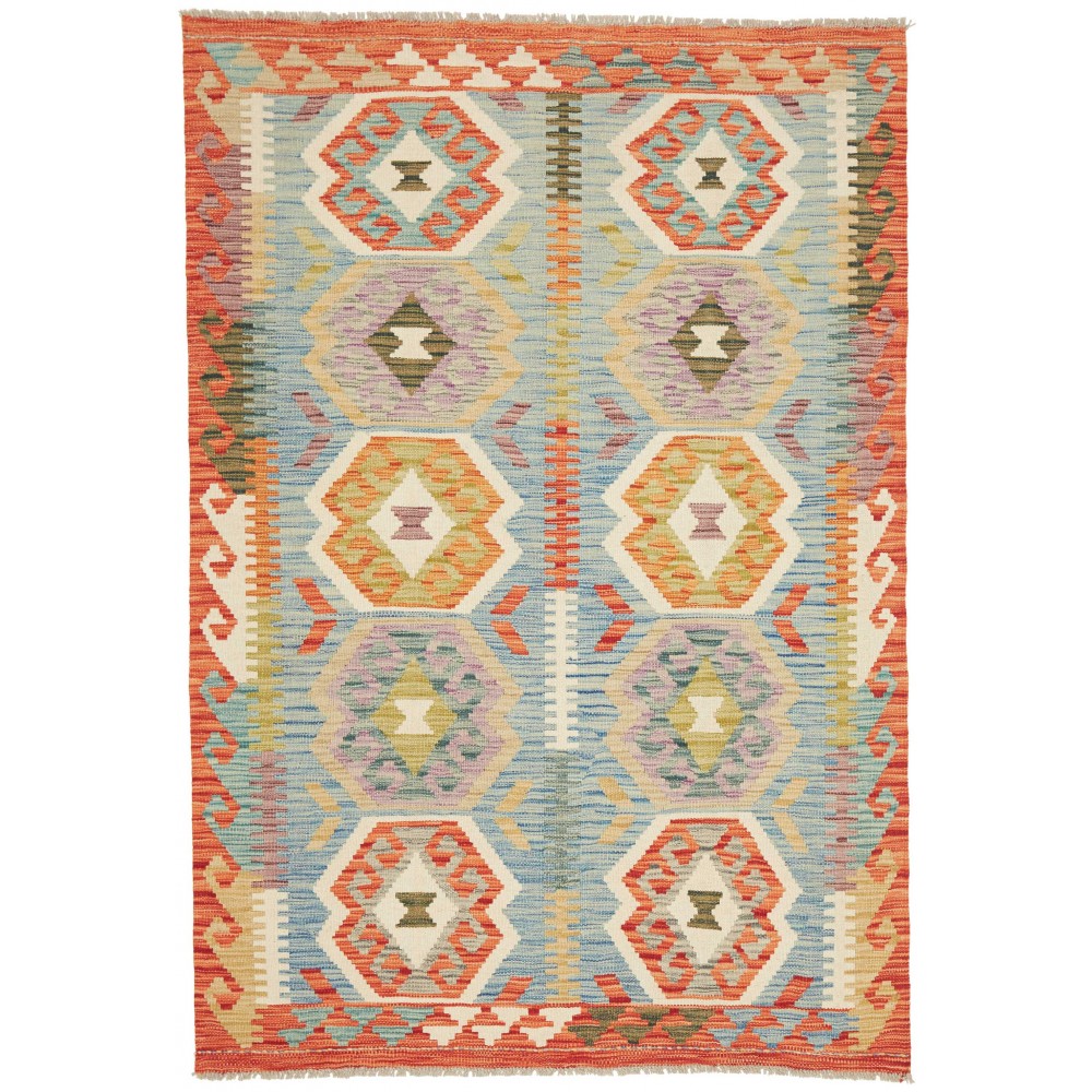 Tappeto Kilim Afghanistan marrone beige 123x180 Tappeto Kilim Afghanistan marrone beige 123x180