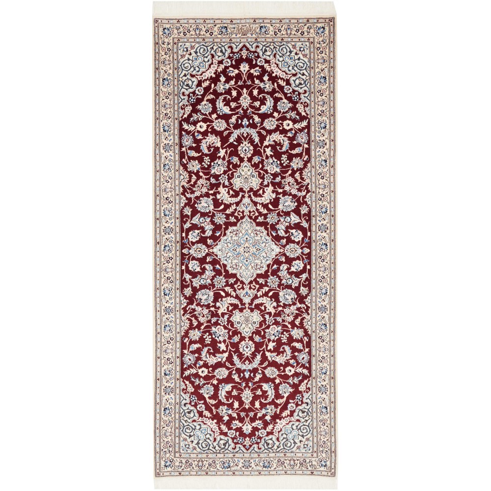 Tappeto Nain 6La Persia bianco marrone 81x211 Tappeto Nain 6La Persia bianco marrone 81x211